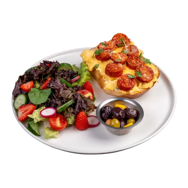 Brioche Ekmek Çırpılmış Yumurta Sosis