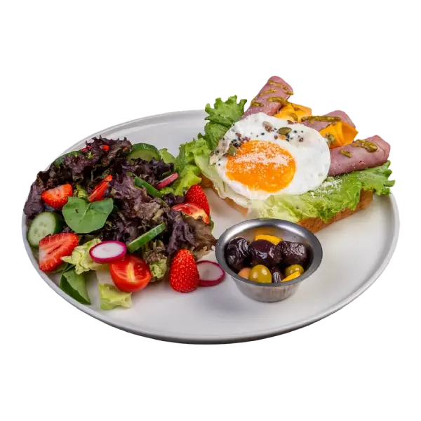 Brioche Ekmek Göz Yumurta Et Füme