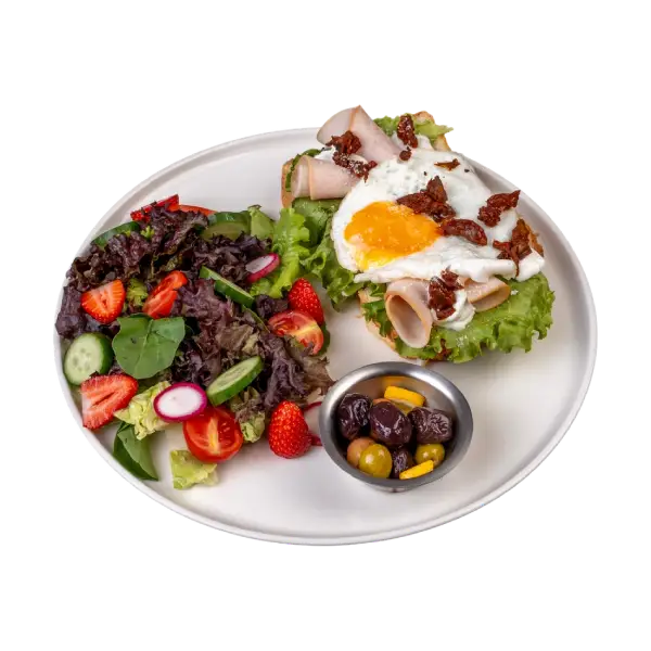 Brioche Ekmek Göz Yumurta Hindi Füme